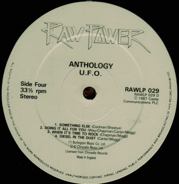 UFO. Anthology ( Gatefold UK 1st Press ) VG+VG