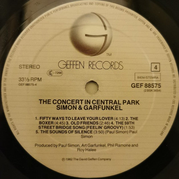 Simon & Garfunkel. The Concert In Central Park ( Double + Booklet ) VG+VG