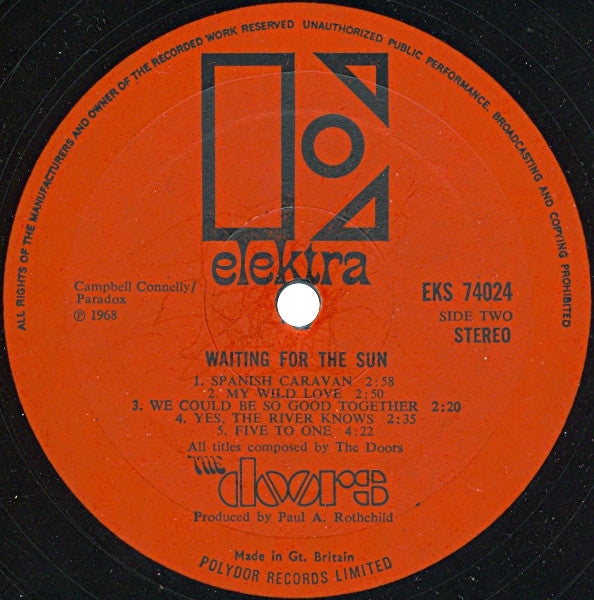 The Doors. Waiting For The Sun ( Gatefold ) VG+VG