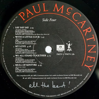 Paul McCartney. All The Best ! ( Double ) VG+VG