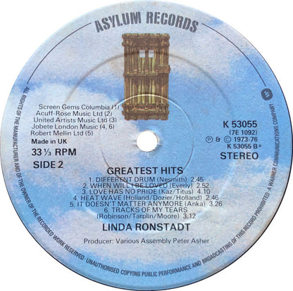 Linda Ronstadt. Greatest Hits VG VG
