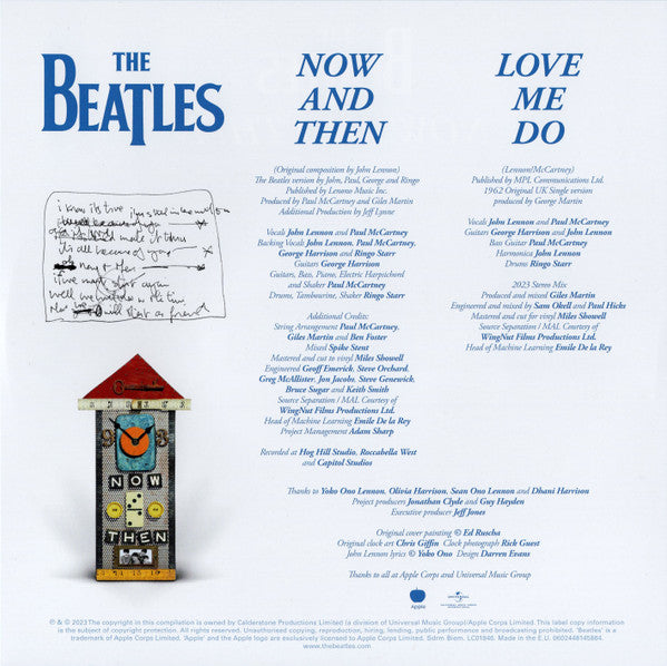 The Beatles. Now & Then / Love Me Do (  7", 45 RPM, Single, Stereo, Clear Vinyl )