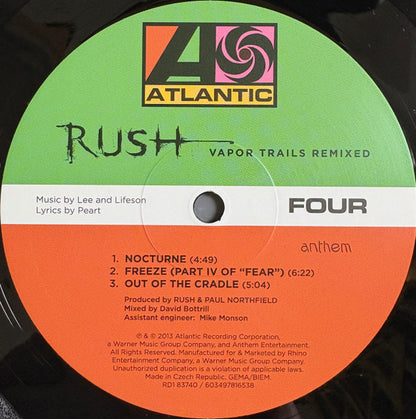 Rush. Vapor Trails Remixed ( Re Issue Double )