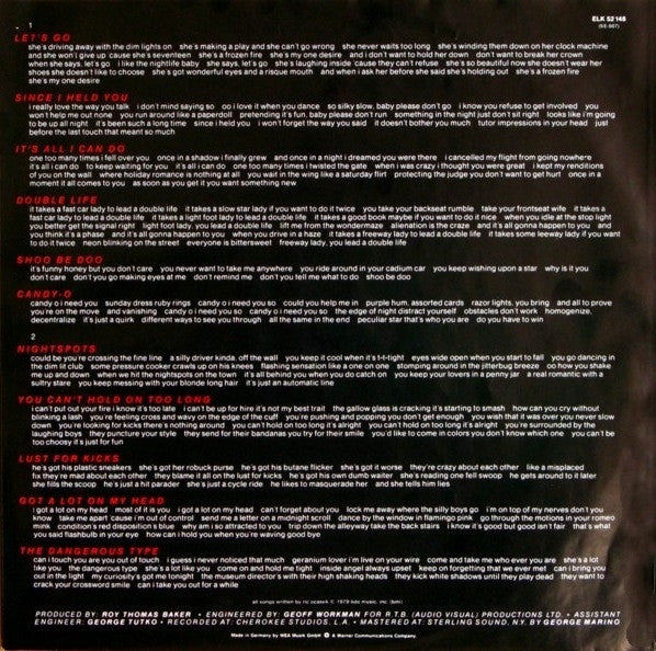 The Cars. Candy-O ( German Library ) VG+G+
