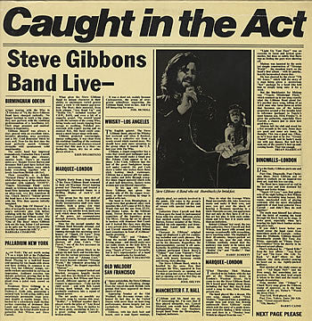 Steve Gibbons Band. Live - Caught In The Act VG+VG