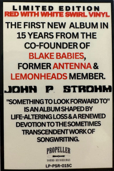 John P. Strohm. Something To Look Forward To ( Ltd Edition )