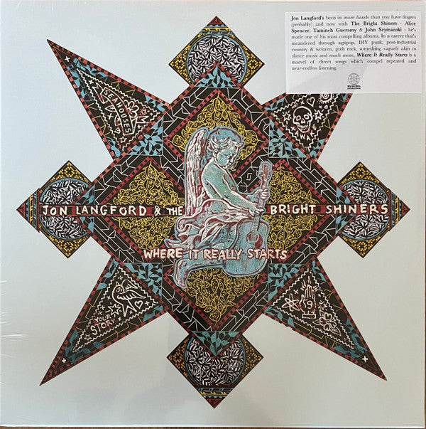 Jon Langford & The Bright Shiners. Where It Really Starts ( Blue Vinyl )
