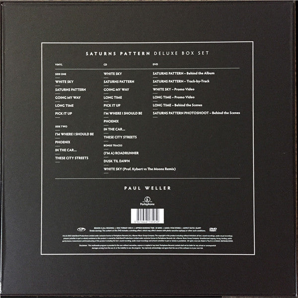 Paul Weller. Saturns Pattern (  Deluxe Edition, Limited Edition Vinyl, LP, Album, 180 Gram, Blue CD, Album, Deluxe Edition DVD, DVD-Video ) VG+VG+