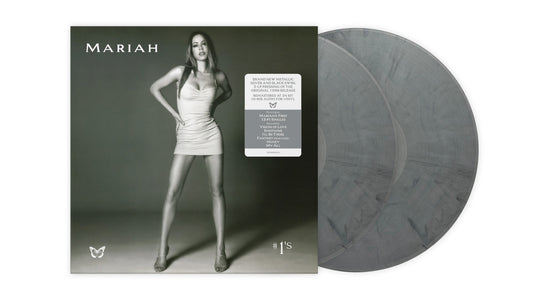 Mariah Carey. # 1 Singles. Metallic Silver & Black Swirl 2 LP Limited Edition