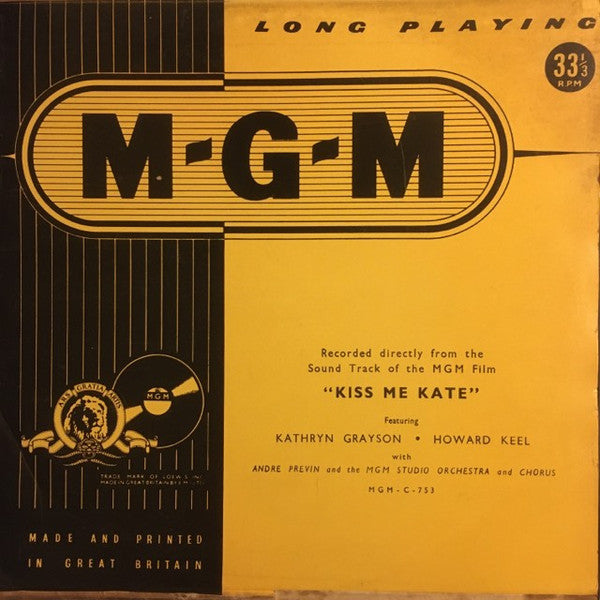 MGM- Kiss Me Kate - VG+VG - Ad-Astra Records