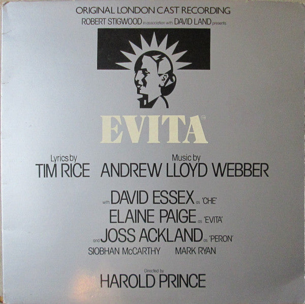 Tim Rice Andrew Lloyd Webber - Evita - VG+VG | Ad-Astra Records ...